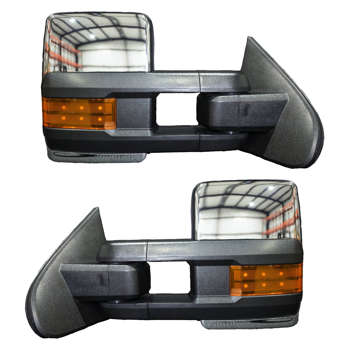14-18 GM Chrome Tow Mirrors With Amber LEDS