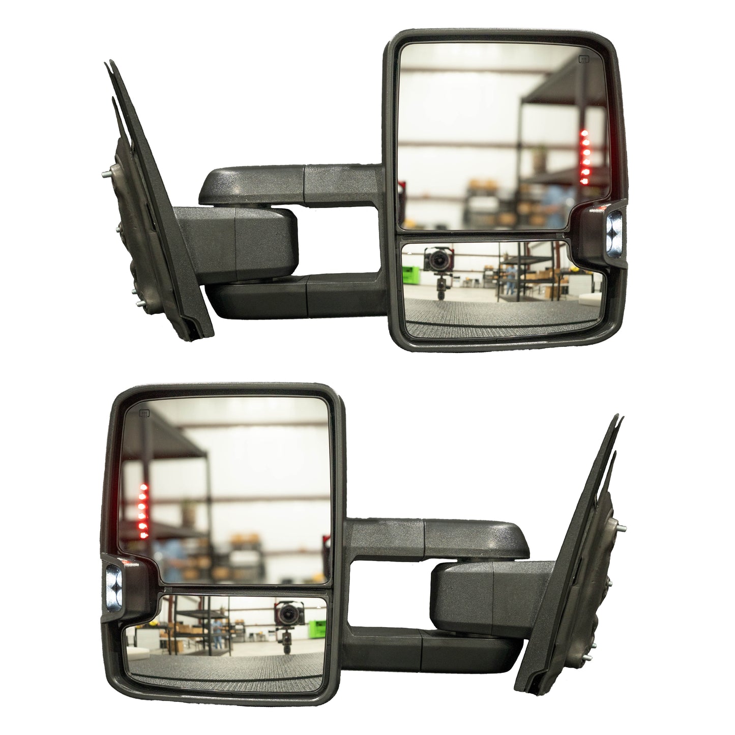 14-18 GM Chrome Tow Mirrors With Amber LEDS