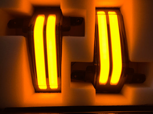 Sequential Smoked Amber Marker Lights