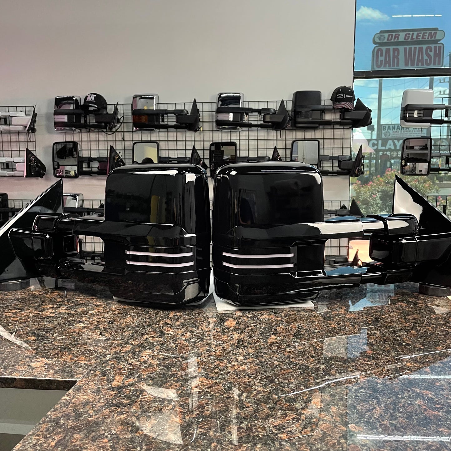 14-18 GM Gloss Black Tow Mirrors