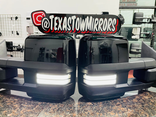 07-13 GM Gloss Black CAPS Tow Mirrors